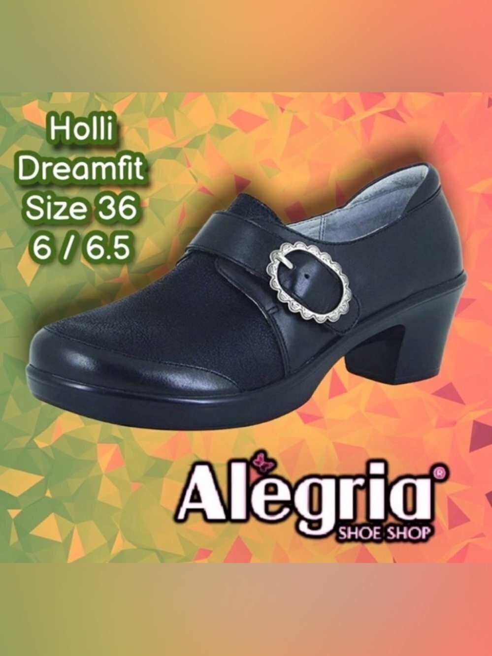 Alegria EUC! Holli Slip Resistant Clogs Shoes 36 6-6.5 Black Burnish